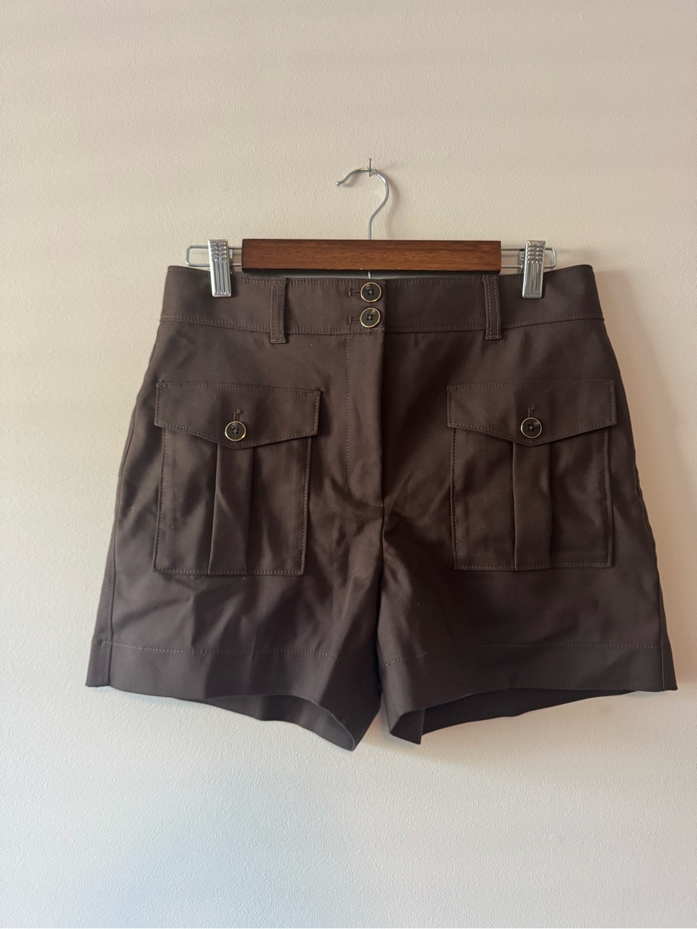 NWT High-Rise Brown Utility Shorts